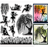 Rubber Clear Stamps, for Card Making Decoration DIY Scrapbooking, Fairy, 22x18x0.8cm(DIY-WH0251-033)