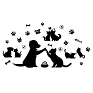 PVC Wall Stickers, Wall Decoration, Cat Shape, 390x950mm(DIY-WH0228-814)