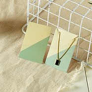 Rectangle Paper Earring Display Cards, Jewelry Display Cards for Earrings Necklaces Storage, Dark Sea Green, 9x5.9x0.05cm, Hole: 1.6mm(CDIS-D007-01C)