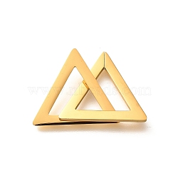 304 Stainless Steel Linking Rings, Triangle, Golden, 31mm, Hole: 13x14mm(STAS-D288-01E-G)