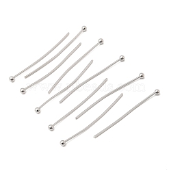 SHEGRACE Brass Ball Head Pins, Cadmium Free & Nickel Free & Lead Free, Real Platinum Plated, 29~31x0.7mm, Head: 2mm(XGR0087P-29P)