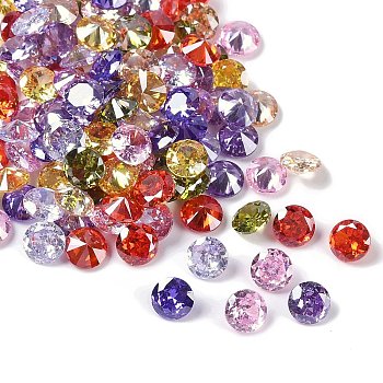 Mixed Grade A Diamond Shaped Cubic Zirconia Cabochons, Faceted, 5x3mm