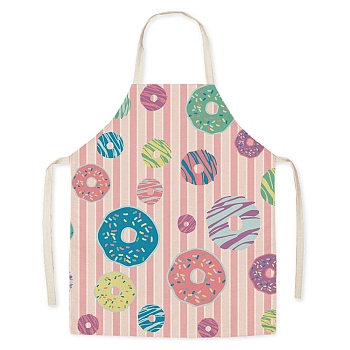 Easter Theme Flax Sleeveless Apron, with Double Shoulder Belt, Colorful, 700x600mm