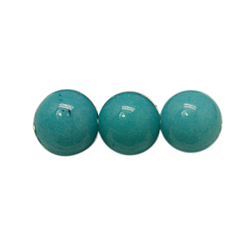 Natural Mashan Jade Beads Strands, Dyed, Round, Light Sea Green, 10mm, Hole: 1mm, about 40pcs/strand, 16 inch