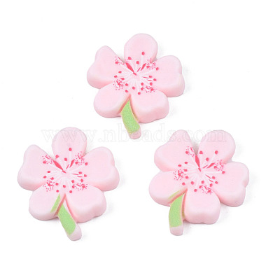 Pink Flower Resin Cabochons