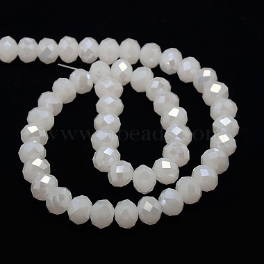 Electroplate Opaque Solid Color Crystal Glass Rondelle Beads Strands(EGLA-F047A-01AB)-3