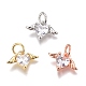 Brass Micro Pave Clear Cubic Zirconia Charms(ZIRC-O035-26)-1