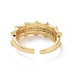 Clear Cubic Zirconia Bamboo Open Cuff Ring(RJEW-I093-02G)-3