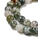 Brins de perles rondes en agate d'arbre naturelle(G-R255-6mm)-2