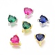 Brass Micro Pave Cubic Zirconia Charms(ZIRC-H102-15)-1
