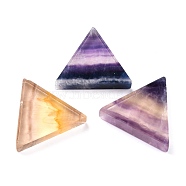 Natural Fluorite Beads, No Hole/Undrilled, for Wire Wrapped Pendant Making, Triangle, 24x27.5~28x6mm(G-I310-07)