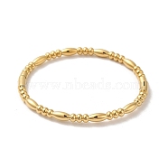 Ion Plating(IP) 304 Stainless Steel Oval Bangle, Real 14K Gold Plated, Inner Diameter: 2x2-3/8 inch(5.15x5.9cm)(AJEW-Z012-01G)