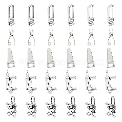 100Pcs 5 Style Tibetan Style Alloy Pendants, Chainsaw & Drill & Pliers & Saw, Antique Silver, 20~26.7x7.8~12x1.5~6mm, Hole: 1.8~6mm, 20pcs/style(TIBE-DC0001-04)