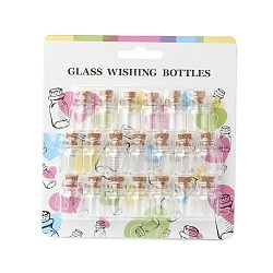 Clear Glass Jar Wishing Bottles Vials with Cork, Bead Containers, Clear, 22x15mm, Bottleneck: 7mm in diameter, Capacity: 5ml(0.16 fl. oz)(AJEW-JP0001-01)