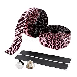 High Density Synthetic Sponge Non-slip Band, with Stickers, Plastic Plug, Bicycle Accessories, Deep Pink, 29x3mm, 2m/roll, 2rolls/set(FIND-GF0001-11C)