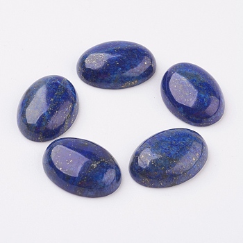 Natural Lapis Lazuli Flat Back Cabochons, Dyed, Oval, 40x30x8.5mm