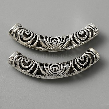 Tibetan Style Alloy Curved Tube Beads(FIND-TAC0014-37AS)-2