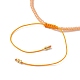 bracelets réglables en perles de soleil naturelles et graines tressées(BJEW-JB10181-02)-4