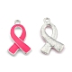 Oktober-Brustkrebs-Rosa-Bewusstseinsband-Legierungs-Emaille-Anhänger(ENAM-E262-S)-1
