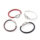 Bracelets en cordon tressé en cuir de vachette imitation pour couple(BJEW-JB06443)-3