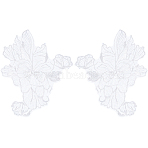 Lace Embroidery Sewing Fiber, DIY Garment Accessories, Flower, White, 355x280x0.8mm(DIY-WH20066-005A)