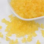 Transparent Acrylic Beads, Flower, Frosted, Yellow, 10x5mm, Hole: 1mm, about 4600pcs/500g(PL554-08)
