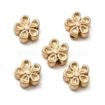Alloy Beads, Flower, Cadmium Free & Nickel Free & Lead Free, Long-Lasting Plated, Matte Gold Color, 6.5x7x3.5mm, Hole: 1.2mm(FIND-D306-01B-MG)