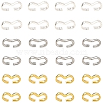 150Pcs 3 Styles 304 Stainless Steel & Brass & Iron Quick Link Connectors, Chain Findings, Number 3 Shaped Clasps, Mixed Color, 7.5~8x4x1~2mm, 50pcs/style(DIY-YW0018-03)