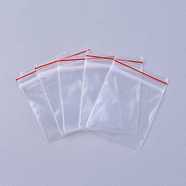 Plastic Zip Lock Bags, Resealable Packaging Bags, Top Seal, Self Seal Bag, Rectangle, Clear, 40x30mm, Unilateral Thickness: 2.3 Mil(0.06mm)(OPP-Q003)