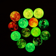 Glass Luminous Cabochons, Glow In The Dark, Flat Round, Sky Pattern, 20mm(LUMI-PW0001-150-02G)