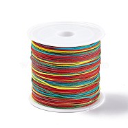 50M Segment Dyed Nylon Chinese Knotting Cord, for DIY Jewelry Making, Red, 0.8mm, about 54.68 Yards(50m)/Roll(NWIR-A008-02A)