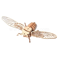 Insect 3D Wooden Puzzle Simulation Animal Assembly, DIY Model Toy, for Kids and Adults, Cicada, Finished Product: 17x17x17cm(PW-WG12240-07)