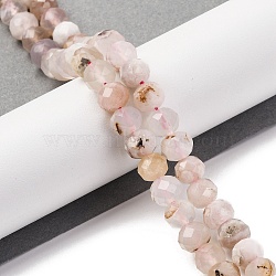 Natural Cherry Blossom Agate Beads Strands, Faceted, Rondelle, 8x6mm, Hole: 1mm, about 63pcs/strand, 14.96''~15.35''(38~39cm)(G-K380-A43-01)