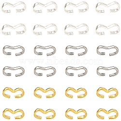 150Pcs 3 Styles 304 Stainless Steel & Brass & Iron Quick Link Connectors, Chain Findings, Number 3 Shaped Clasps, Mixed Color, 7.5~8x4x1~2mm, 50pcs/style(DIY-YW0018-03)