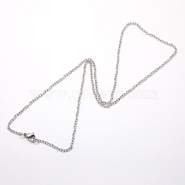 Trendy Unisex 304 Stainless Steel Cable Chain Necklaces(NJEW-M057-B-01)-2