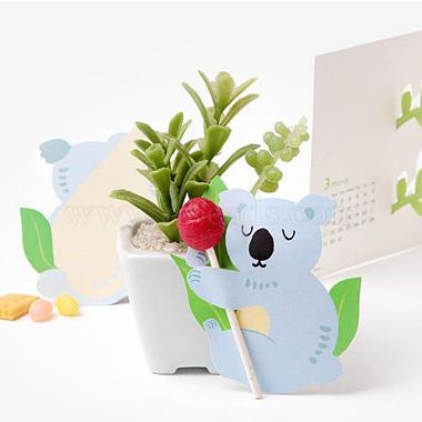 Tarjetas de piruletas de caramelo de papel con forma de koala(CDIS-I003-07)-5