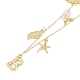 Bohemian Summer Beach Style 18K Gold Plated Shell Shape Initial Pendant Necklaces(IL8059-2)-1