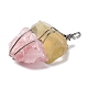 Natural Rose Quartz & Lemon Quartz Nuggets Big Pendants(G-K338-43P-03)-2