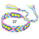 Cotton Braided Rhombus Pattern Cord Bracelet(FIND-PW0013-003A-37)-1