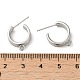 Brass Ring Stud Earring Finding(KK-C042-09P)-3