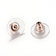 Fermoirs de boucles d'oreilles bullet embrayage en 304 acier inoxydable(X-STAS-T004-10RG)-1