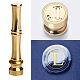 Golden Tone Brass Wax Seal Stamp Head with Bamboo Stick Shaped Handle(STAM-K001-05G-L)-1