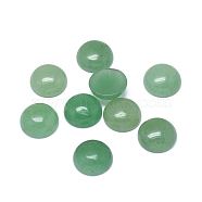 Natural Green Aventurine Cabochons, Half Round, 8x3~4.5mm(G-G788-B-04)