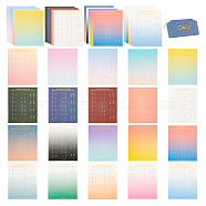 40Sheets 4 Style Paper Gradient Color Date Month Index Labels, Reading Sticky Note Tabs, Category Stickers, Mixed Color, 110x88x0.3mm, 1 set/style(DIY-OC0011-54)