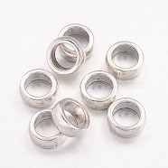 Tibetan Style Rondelle Spacer Beads, Lead Free and Cadmium Free, Antique Silver, 11x5mm, Hole: 7.5mm(X-TIBEB-A11971-AS-LF)