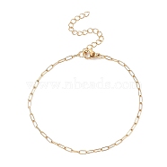 304 Stainless Steel Paperclip Chains Bracelet for Women, Golden, 7-1/2 inch(19.2cm)(X-BJEW-JB08325)