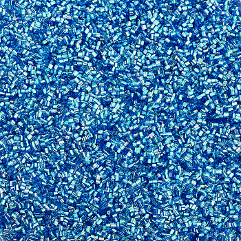 100G Plastic Tube Beads, Column, Royal Blue, 3x2mm, Hole: 1.8mm