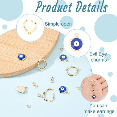 DIY Evil Eye Earring Making Kit(DIY-AR0002-83)-4