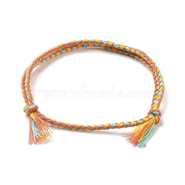 Polyester Braided Adjustable Cord Bracelet(BJEW-A099-03)-4