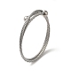 Non-Tarnish 304 Stainless Steel Double Layer Wrap Bangles(BJEW-P310-02A-P)-2